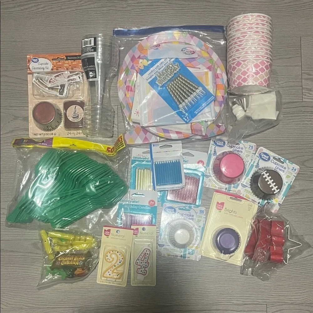 Colorful Party Supplies, Birthday, Christmas, Halloween, Lot